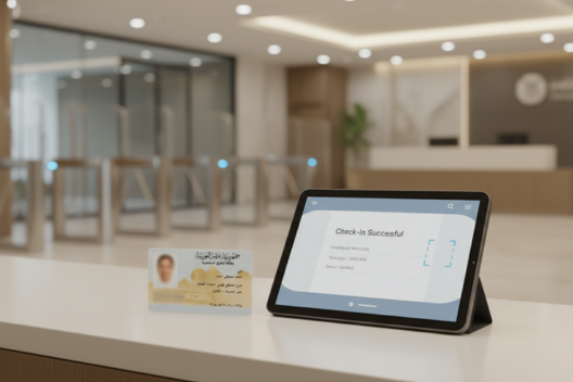 Employee time attendance system using ID card scanning