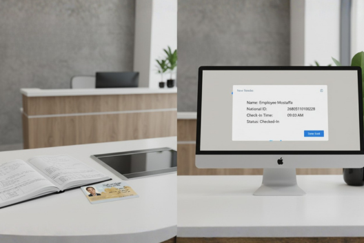 Digital visitor management system using Egyptian ID OCR